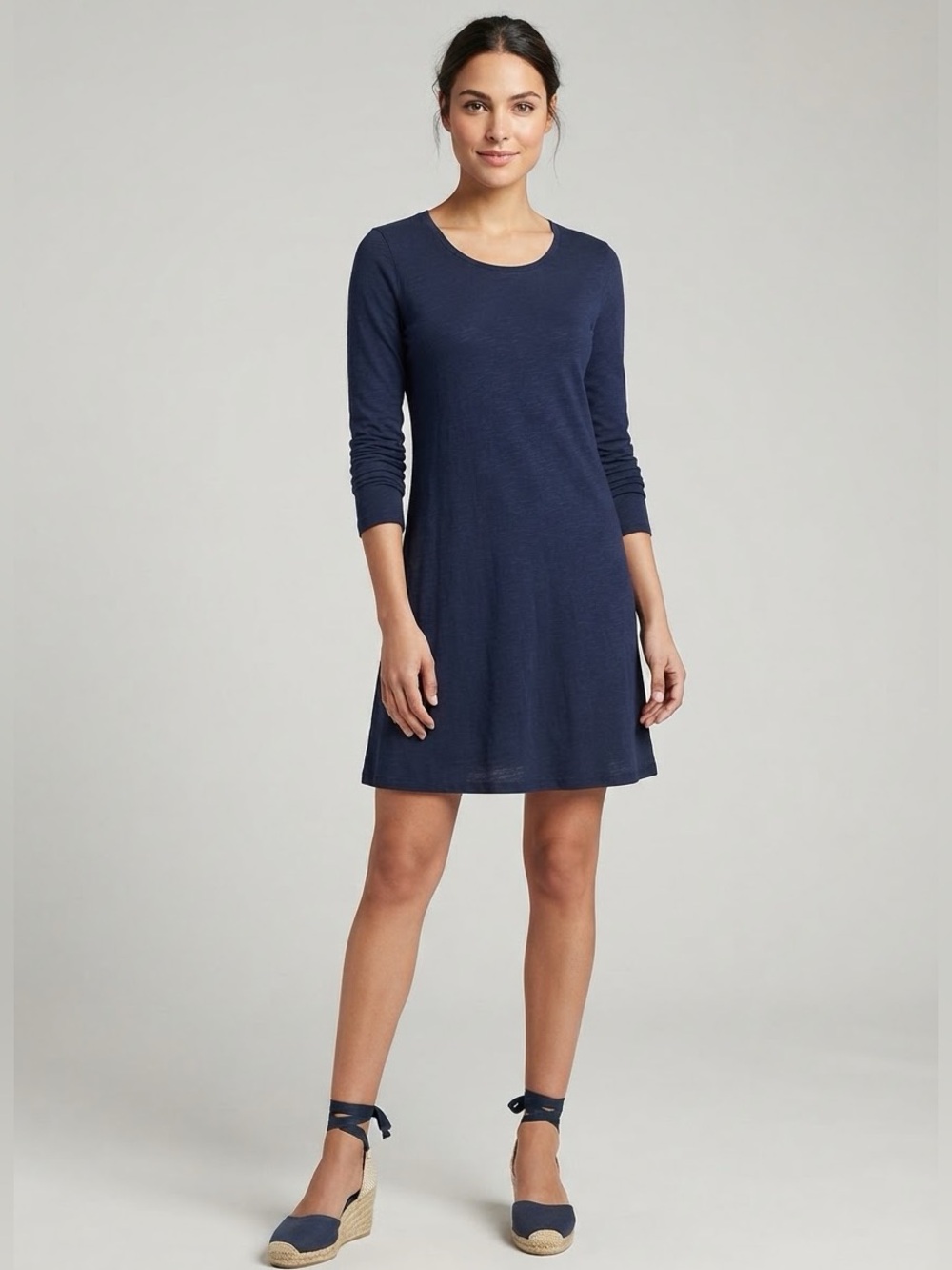 💕Gap Long Sleeve Rayon Swing Dress